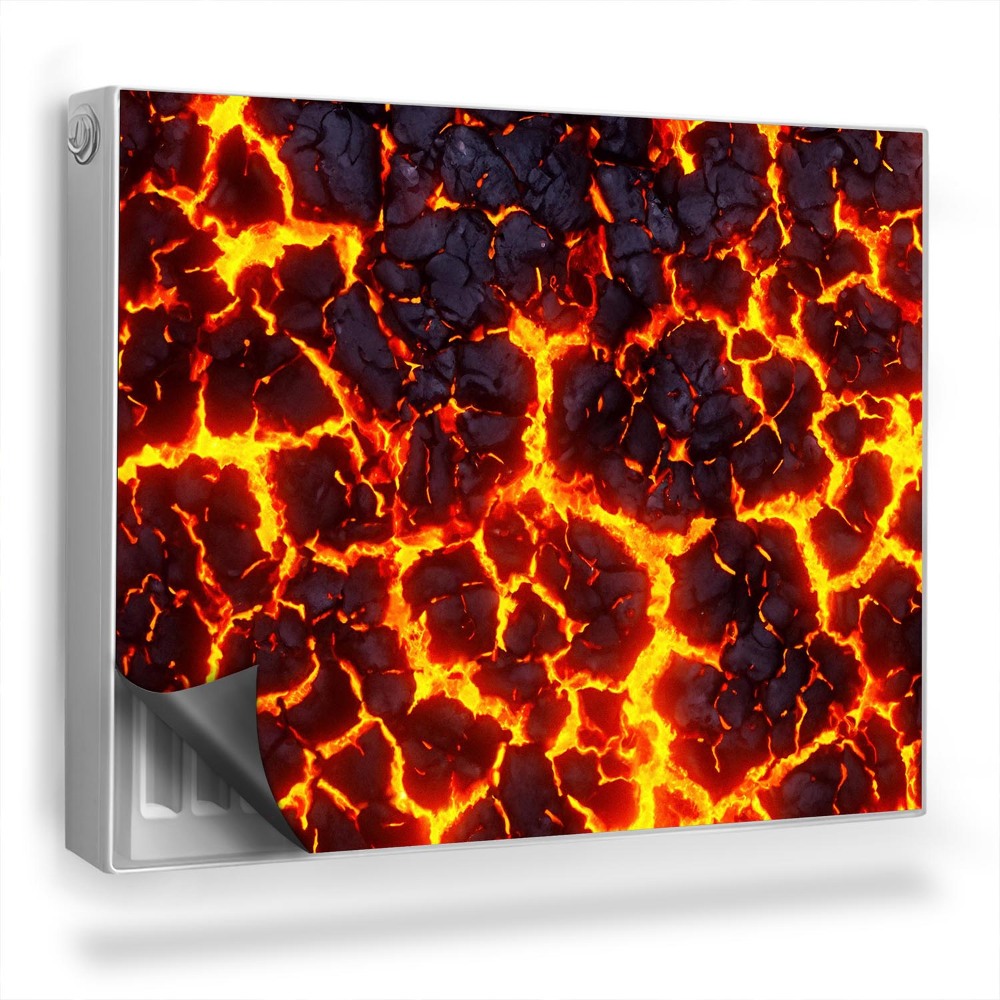 Magnetický kryt na radiátor Horúca láva a prasknutá vyvretá hornina