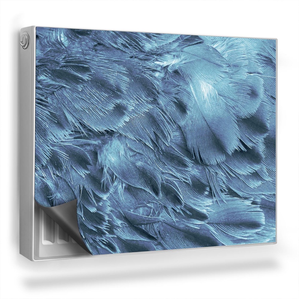 Dekoračný magnet na radiátor Prekrývajúce sa perie, modré, biele