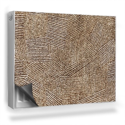 Dekoračný magnetický kryt na radiátor Stopy farby, zemité, prírodné tóny