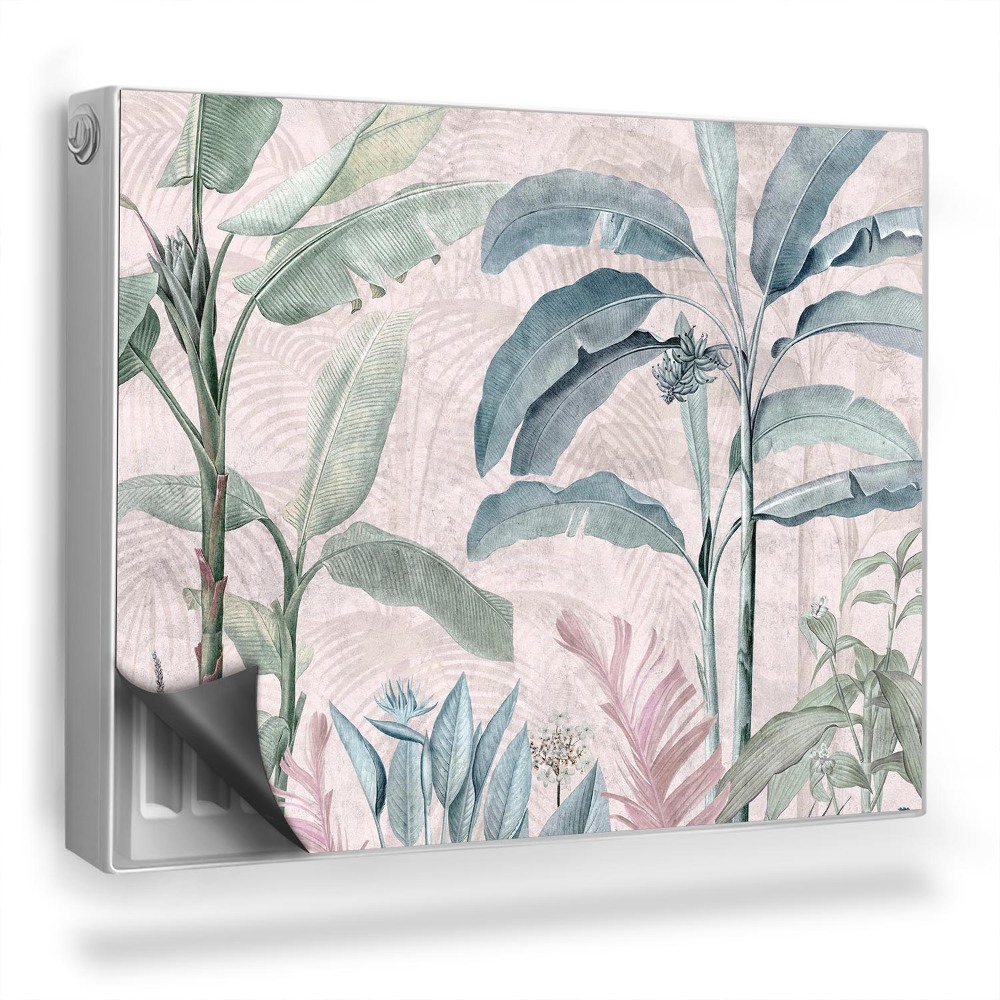 Magnetický kryt na radiátor Tropické rastliny, banánové listy, boho