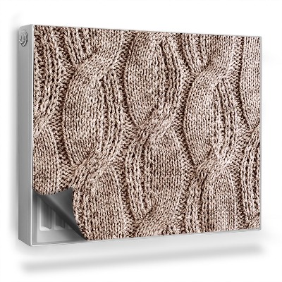 Magnetický kryt na radiátor Vlnená hustá väzba, teplé farby, zoom