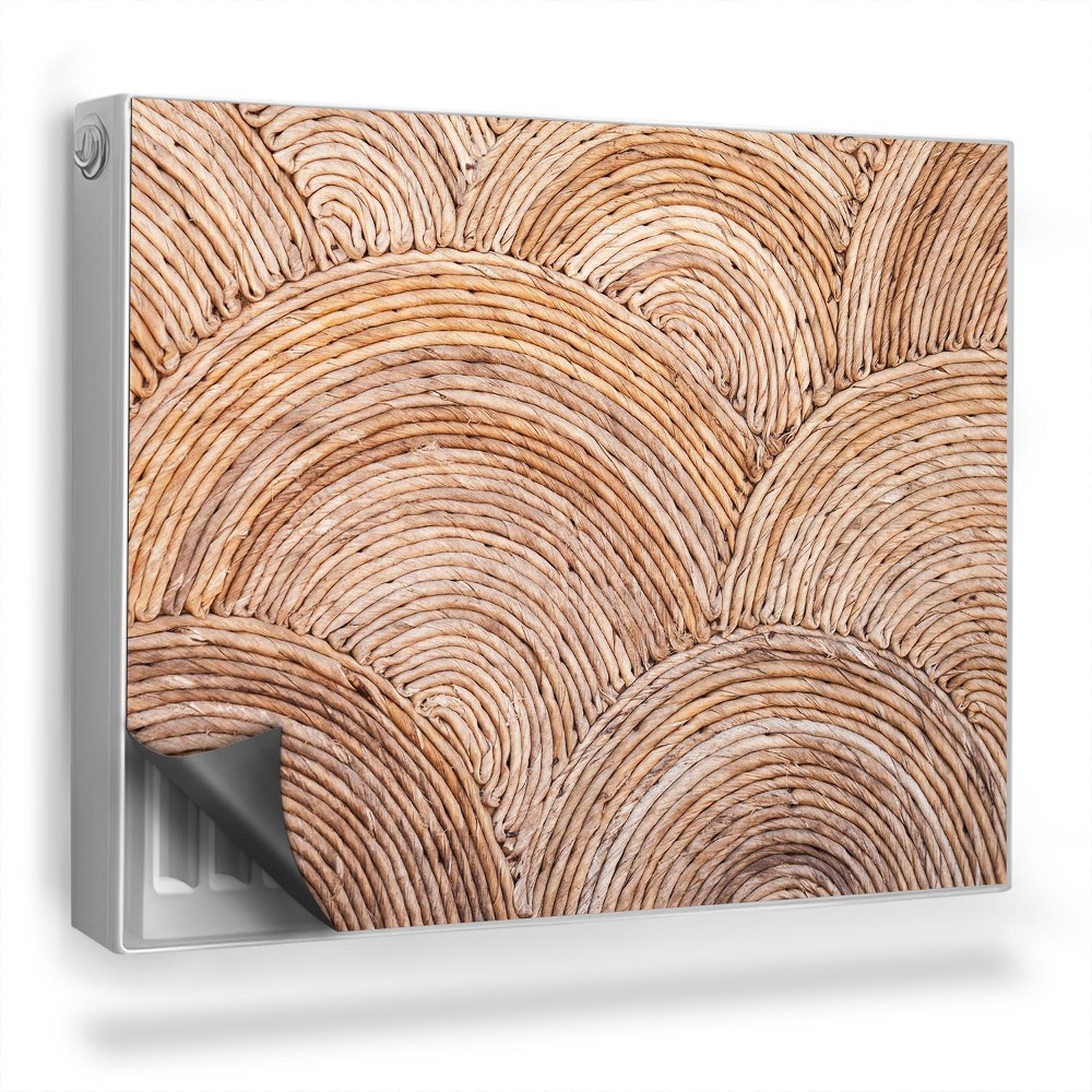 Dekoračný magnetický kryt na radiátor Prútené prekrývajúce sa polkruhy