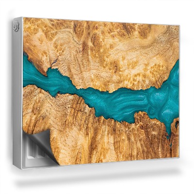 Magnetický kryt na radiátor Svetlé drevo s nezvyčajnou textúrou a živicou