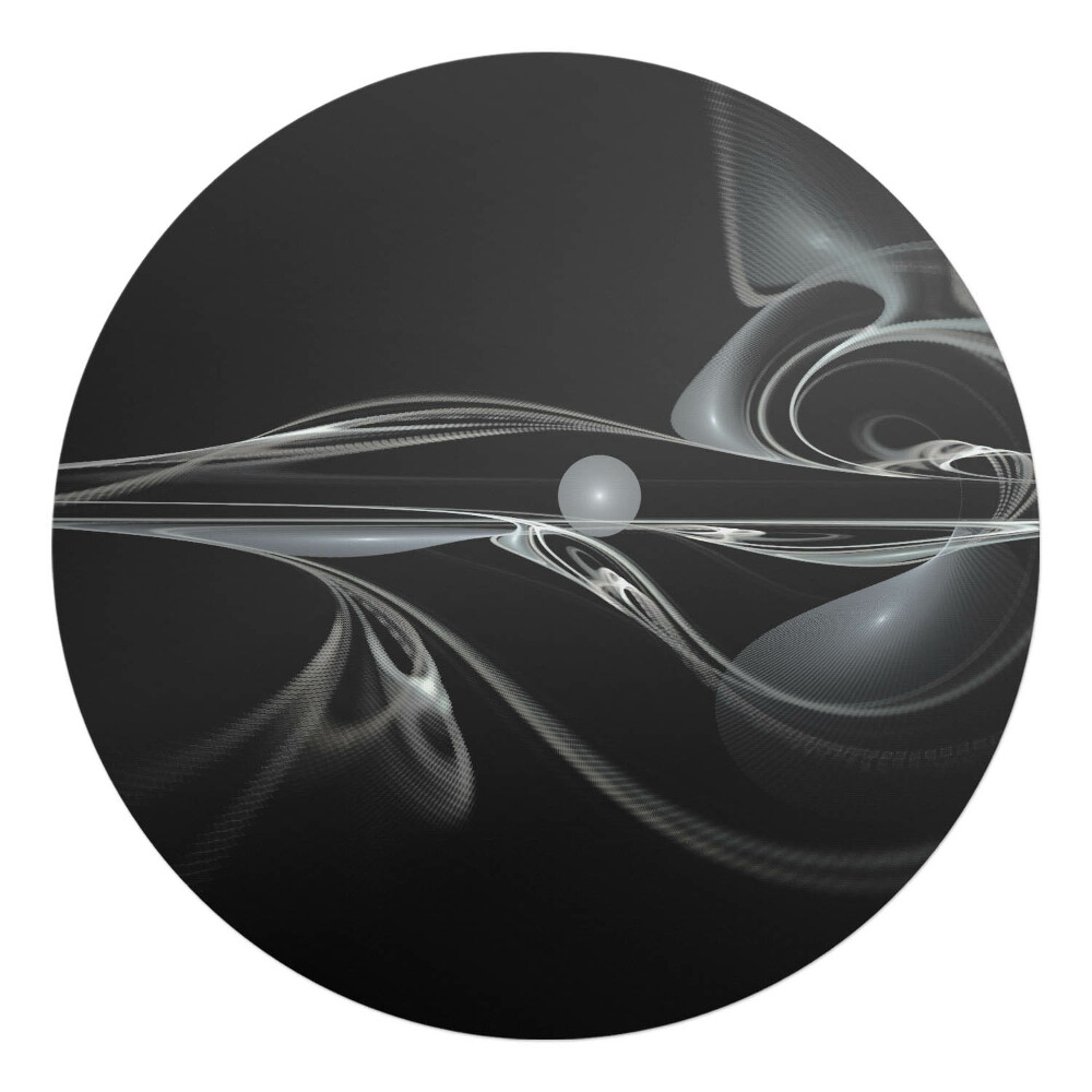 Podložka pod stoličku na kolieskach okrúhla Abstraktná vlna