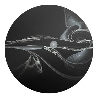 Podložka pod stoličku na kolieskach okrúhla Abstraktná vlna