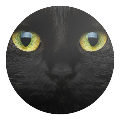 Podložka pod stoličku okrúhla Mačacie oči zblízka