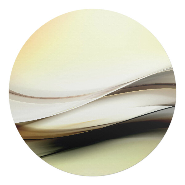 Podložka pod kolieskovú stoličku okrúhla Vlnité čiary