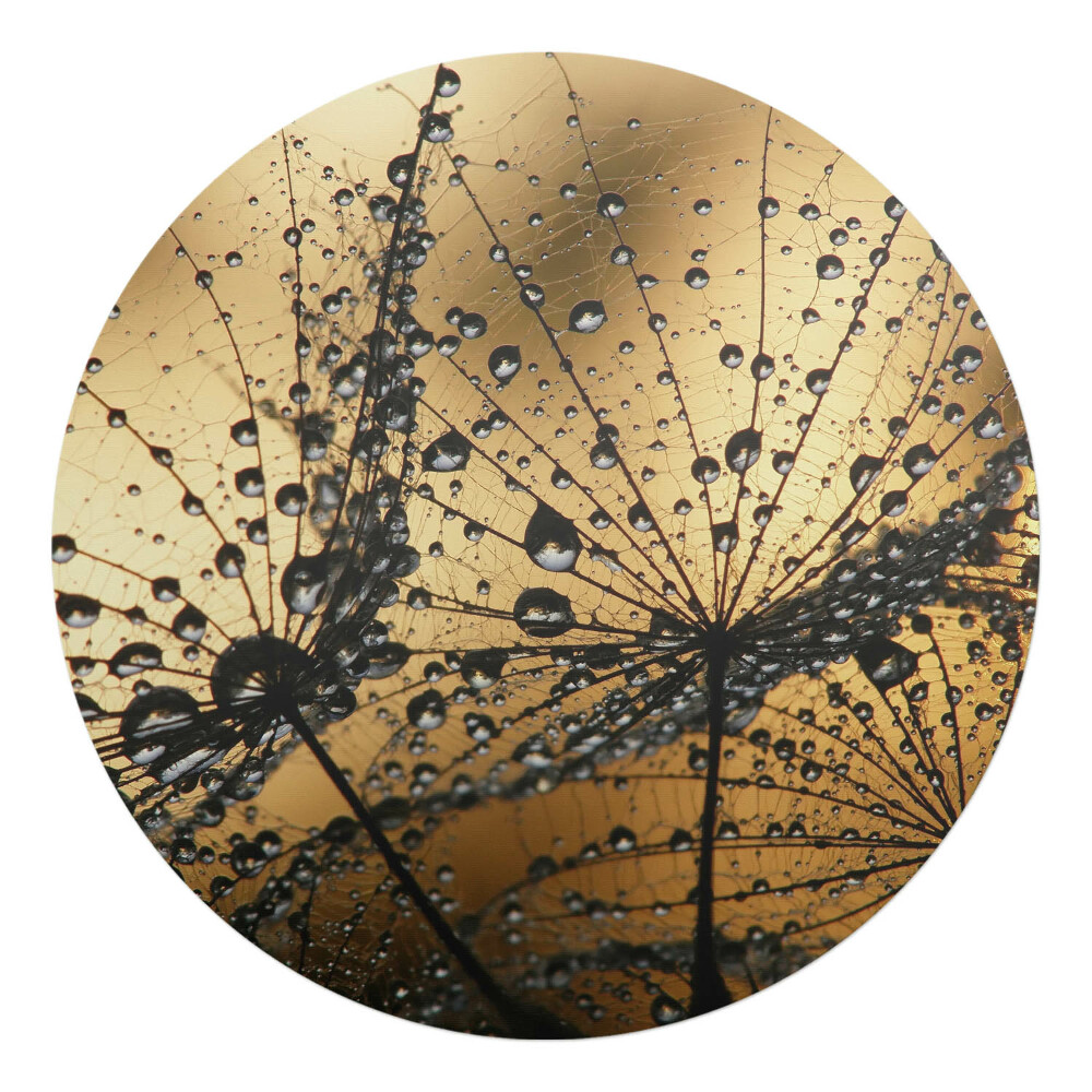 Podložka pod stoličku okrúhla Kvapky na pavučine