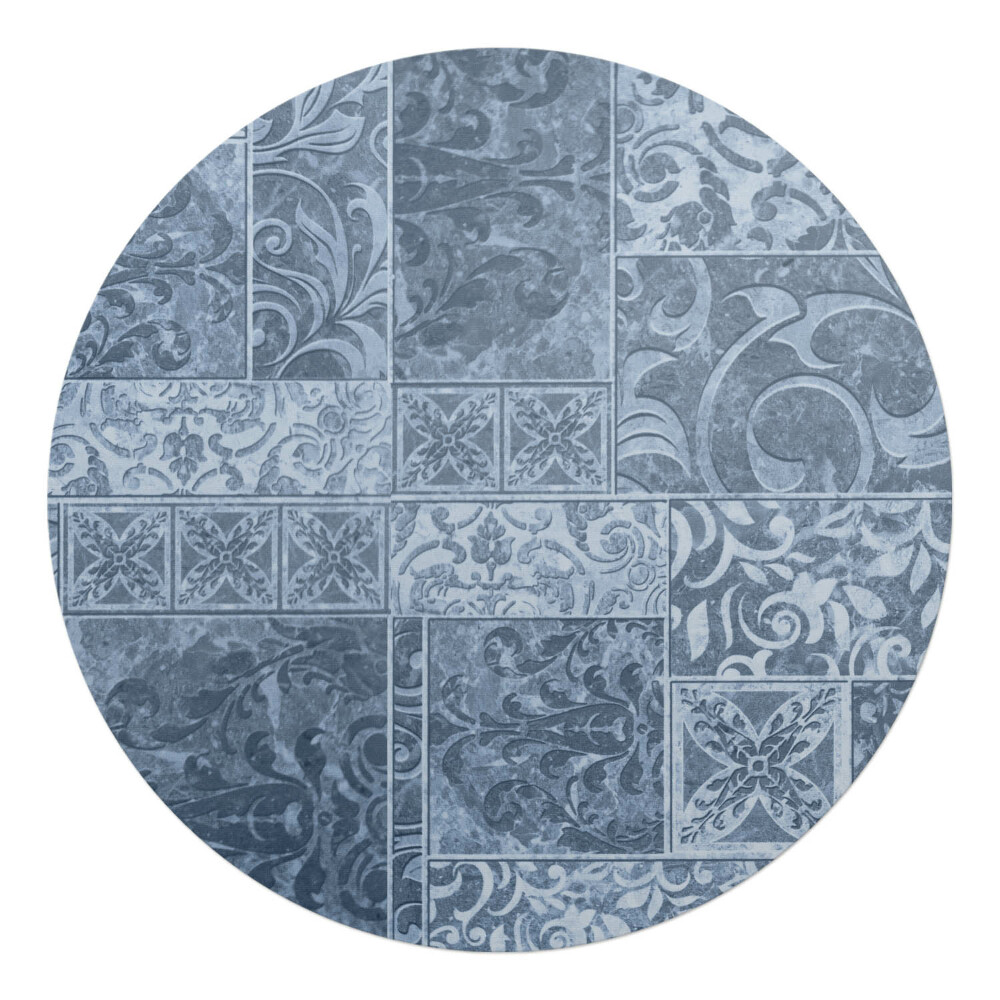 Podložka pod kolieskovú stoličku okrúhla Ornamentálne dlaždice