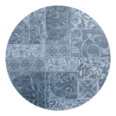 Podložka pod kolieskovú stoličku okrúhla Ornamentálne dlaždice