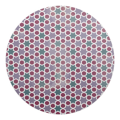 Podložka pod stoličku na kolieskach okrúhla Geometrický vzor