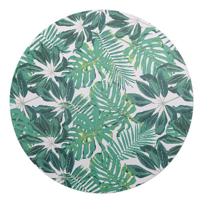 Podložka pod kolieskovú stoličku okrúhla Tropické listy