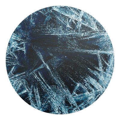 Podložka pod kolieskovú stoličku okrúhla Abstraktné vzory ľadu