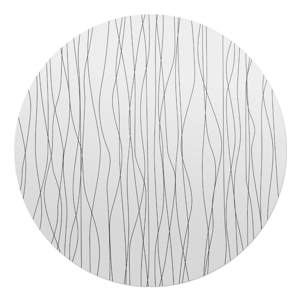 Podložka pod stoličku na kolieskach okrúhla Vlnité čiary