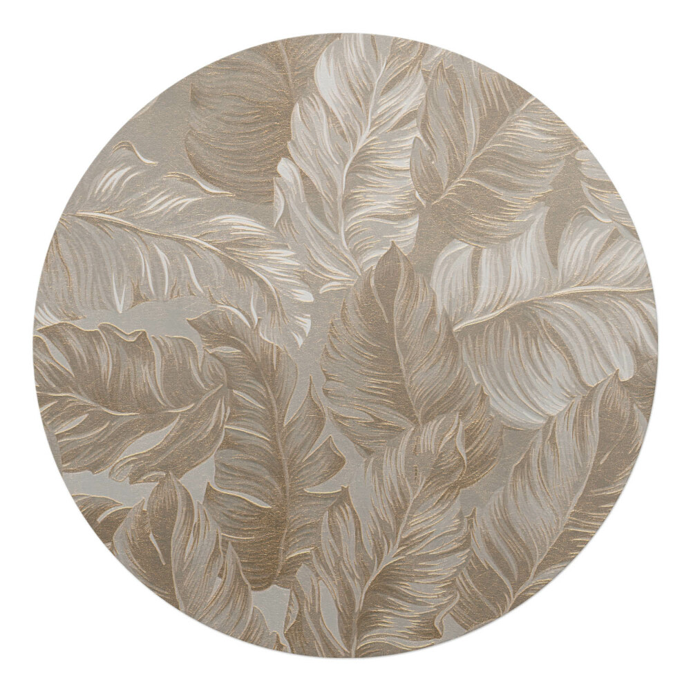 Podložka pod kolieskovú stoličku okrúhla Listy v jemnom štýle
