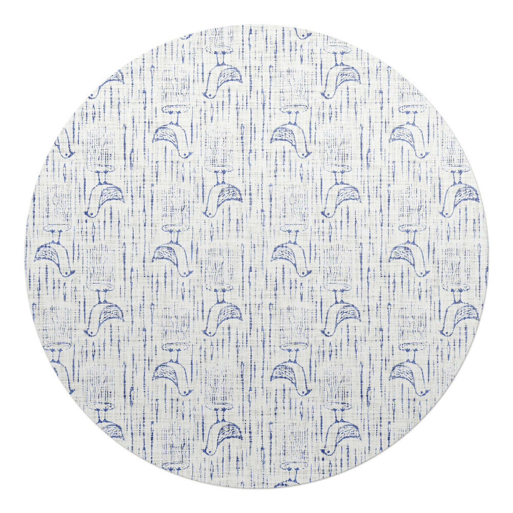 Podložka pod stoličku na kolieskach okrúhla Vtáky v daždi