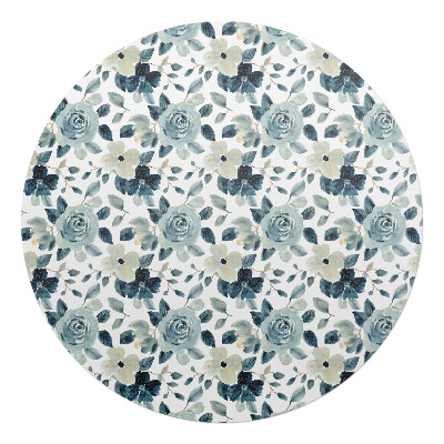 Podložka pod stoličku okrúhla Retro kvetinový vzor