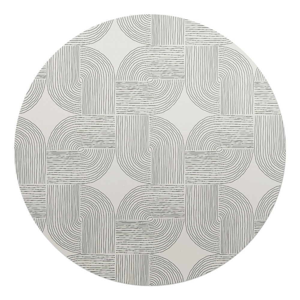 Podložka pod stoličku okrúhla Geometrický čiarový vzor