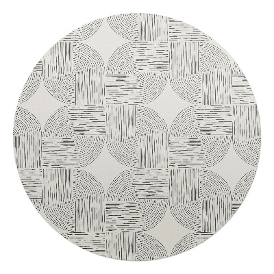 Podložka pod stoličku okrúhla Geometrický čiarový vzor