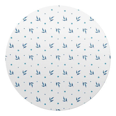 Podložka pod kolieskovú stoličku okrúhla Listy a bodky