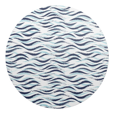 Podložka pod kolieskovú stoličku okrúhla Vlnité čiary