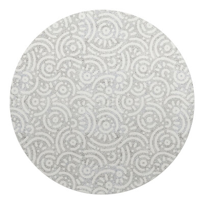 Podložka pod stoličku okrúhla Geometrický retro vzor