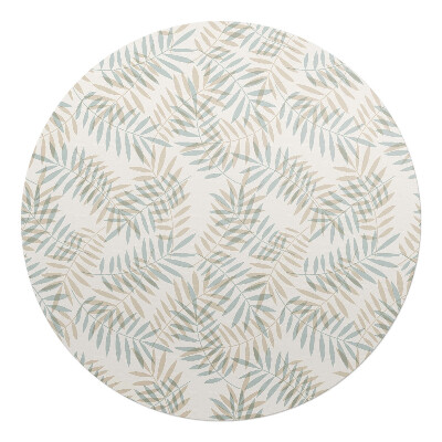 Podložka pod stoličku okrúhla Listy v pastelových farbách