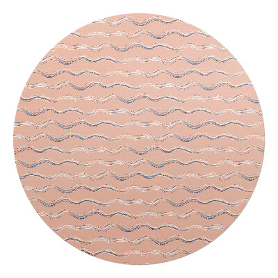 Podložka pod stoličku na kolieskach okrúhla Vlnité pastelové čiary