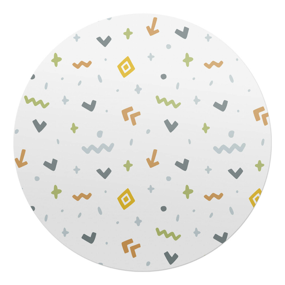 Podložka pod kolieskovú stoličku okrúhla Geometrické vzory