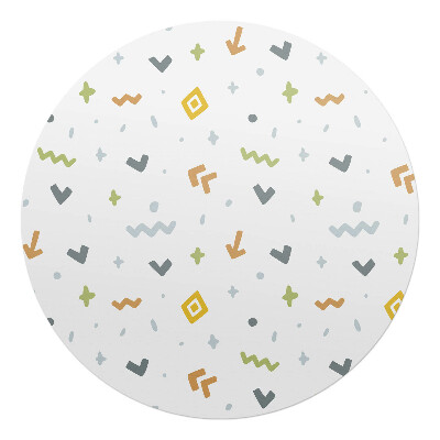 Podložka pod kolieskovú stoličku okrúhla Geometrické vzory