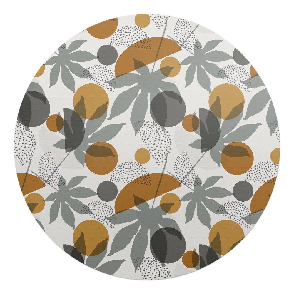 Podložka pod stoličku okrúhla Geometrické listy