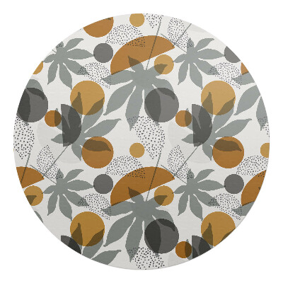 Podložka pod stoličku okrúhla Geometrické listy