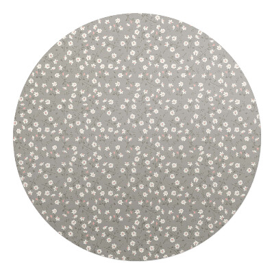 Podložka pod stoličku okrúhla Retro kvetinový vzor