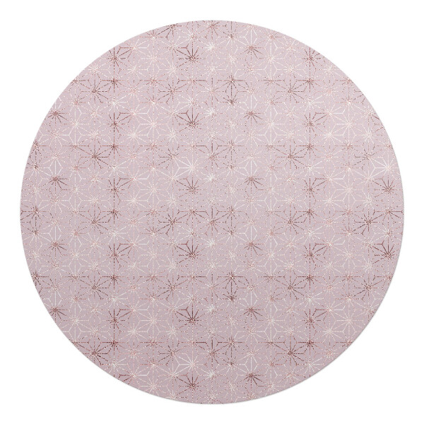 Podložka pod kolieskovú stoličku okrúhla Geometrický kvetinový vzor