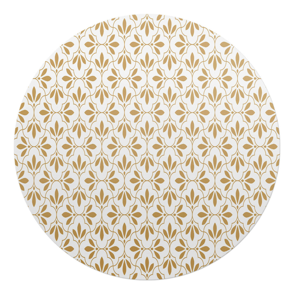 Podložka pod kolieskovú stoličku okrúhla Rastlinná ozdoba