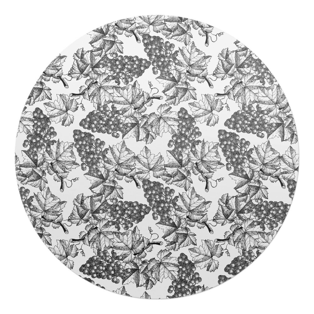 Podložka pod kolieskovú stoličku okrúhla Hrozno a listy