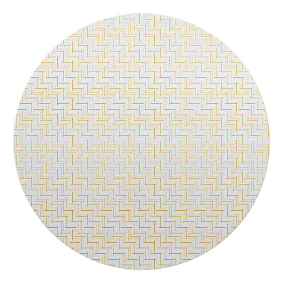 Podložka pod stoličku okrúhla Geometrická rybia kosť