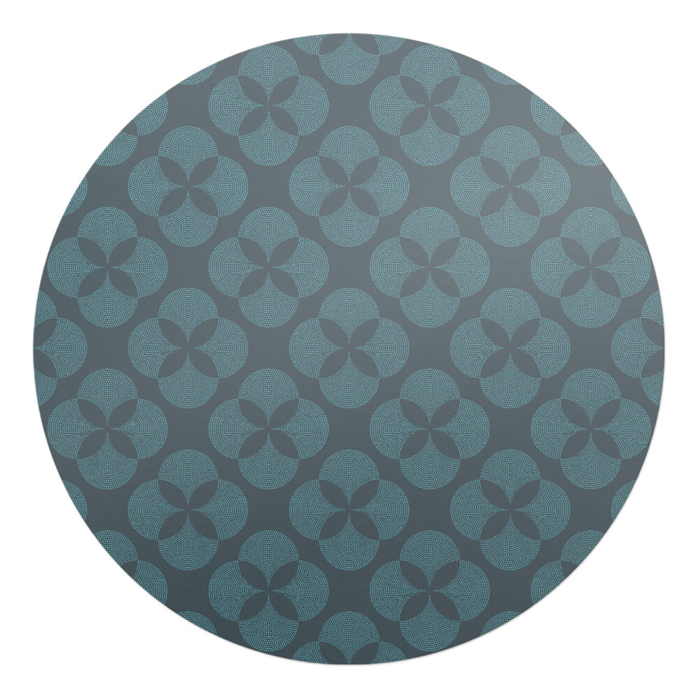 Podložka pod kolieskovú stoličku okrúhla Geometrický kvetinový vzor