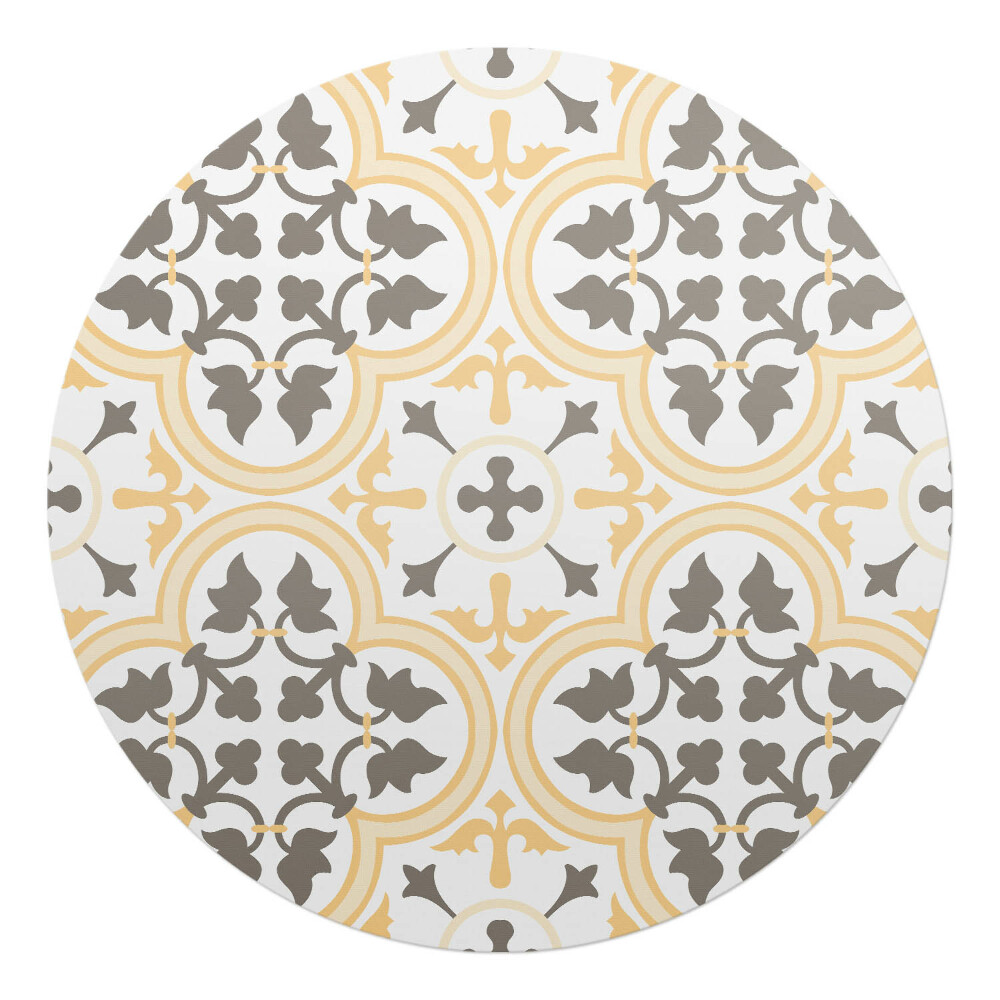 Podložka pod kolieskovú stoličku okrúhla Rastlinná ozdoba