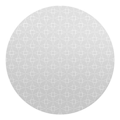 Podložka pod stoličku na kolieskach okrúhla Geometrický retro vzor