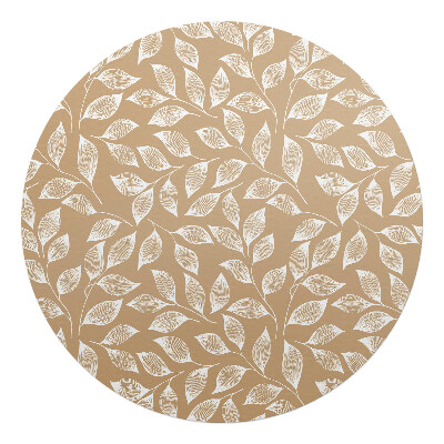Podložka pod stoličku okrúhla Listy na vetvičkách