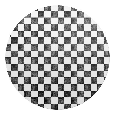 Podložka pod kolieskovú stoličku okrúhla Starožitná šachovnica