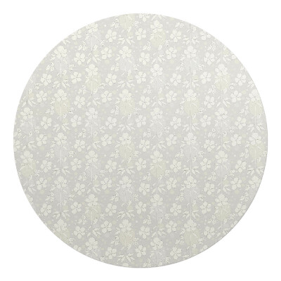 Podložka pod kolieskovú stoličku okrúhla Retro kvetinový vzor