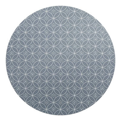 Podložka pod stoličku okrúhla Geometrický retro vzor