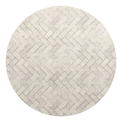 Podložka pod kolieskovú stoličku okrúhla Dlaždice so vzorom rybej kosti