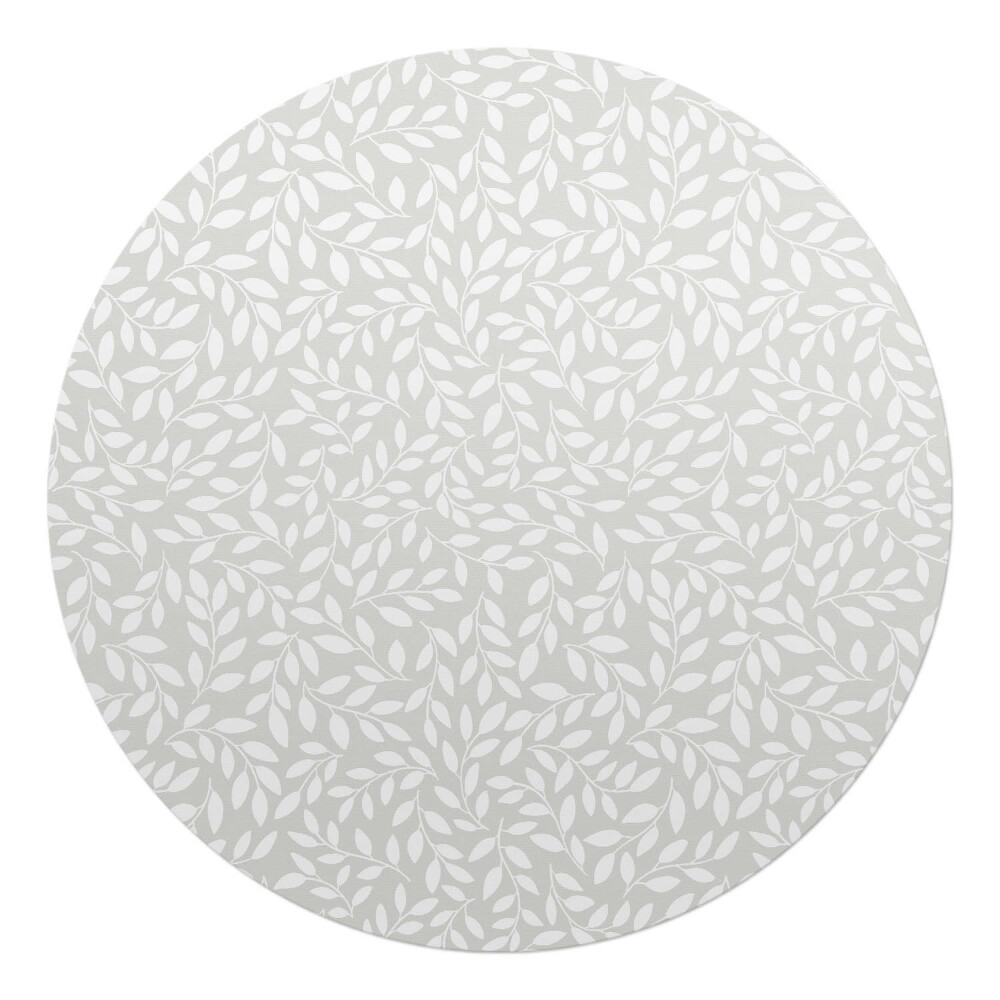 Podložka pod kolieskovú stoličku okrúhla Listový vzor