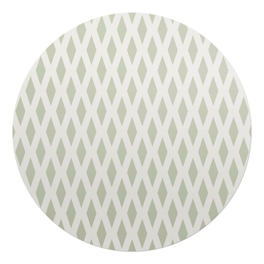 Podložka pod kolieskovú stoličku okrúhla diamantový retro vzor