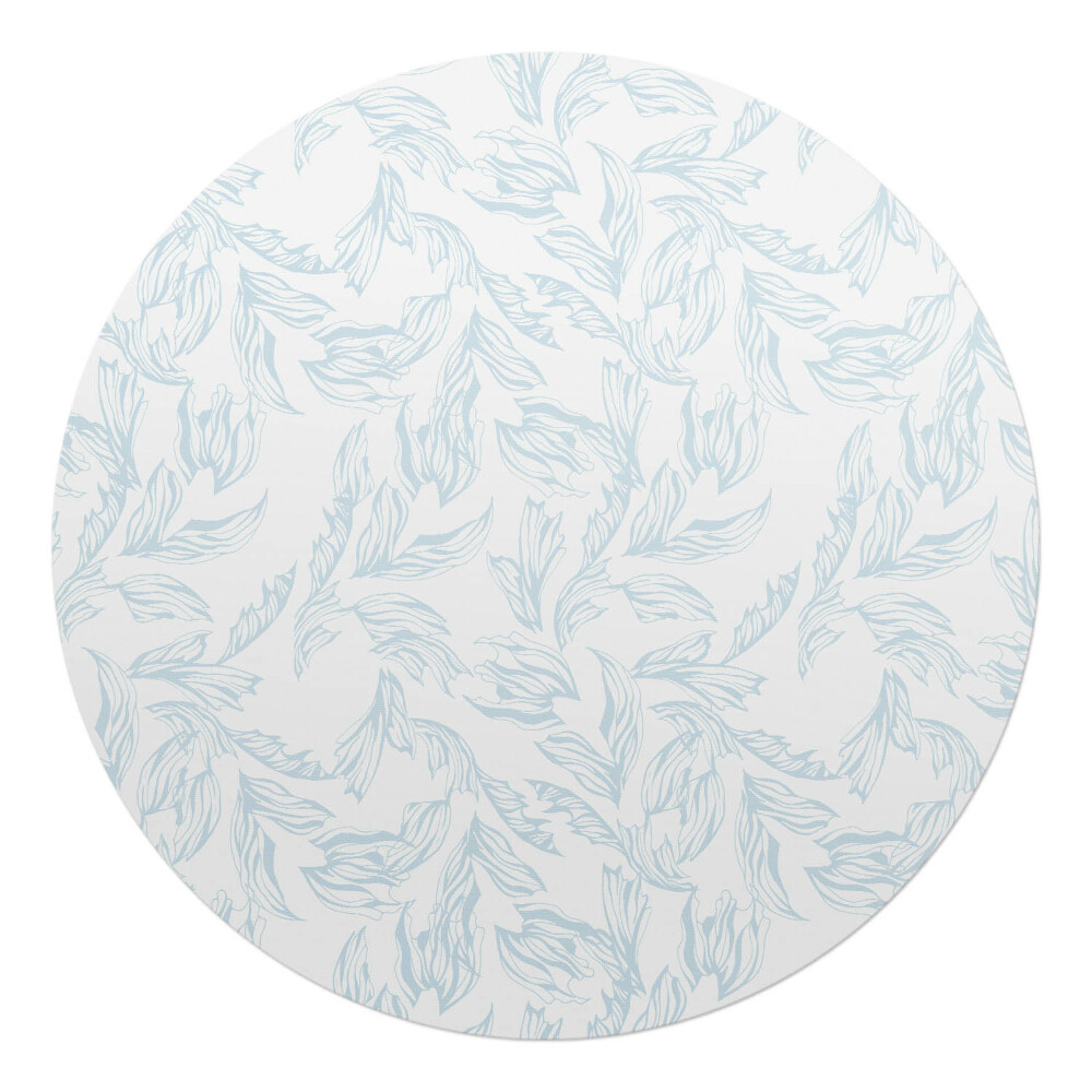 Podložka pod stoličku na kolieskach okrúhla Jemné listy