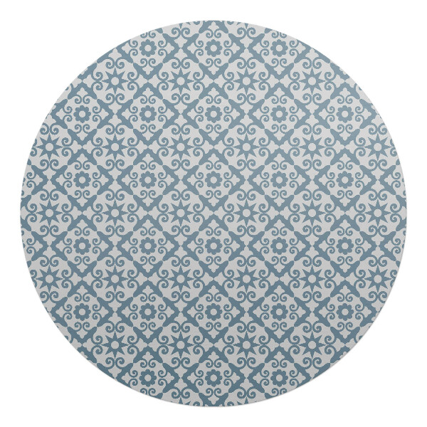 Podložka pod stoličku okrúhla Kvetinový ornament