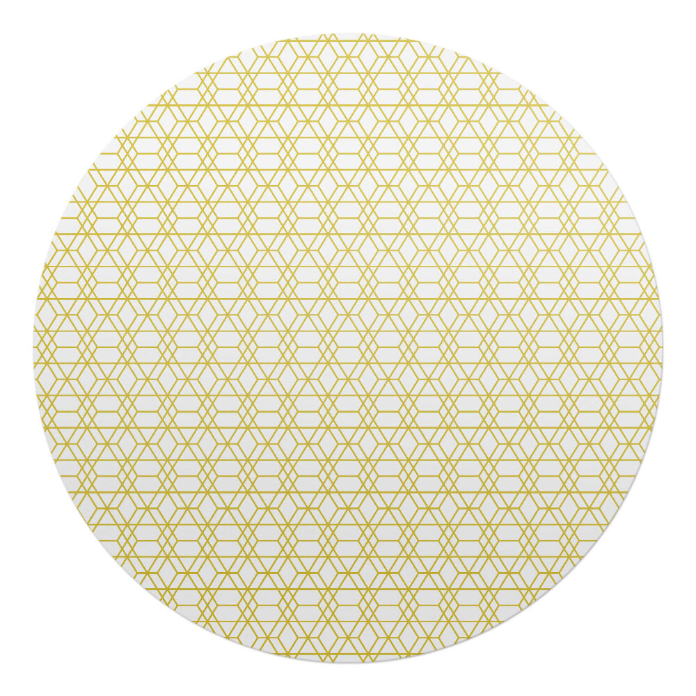 Podložka pod kolieskovú stoličku okrúhla Geometrický kockovaný vzor
